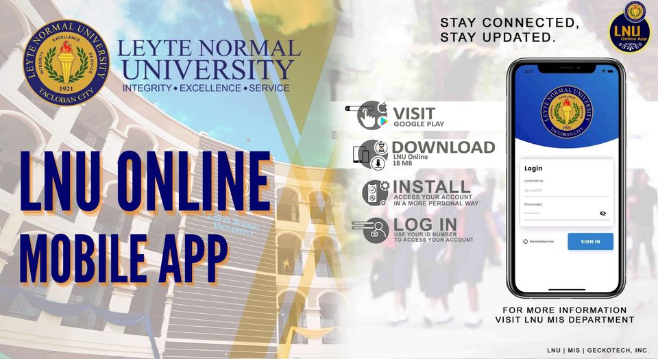 LNU Mobile App Official Launch Leyte Normal University
